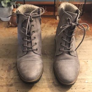 COPY - COPY - Taupe sweater cuff boots